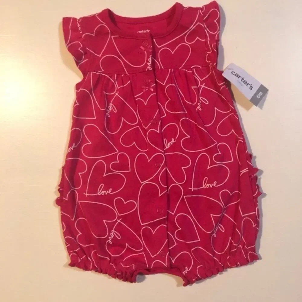 Carter's Heart Graphic One Piece Sz 6M